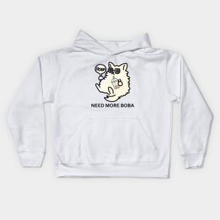 The Cat Boss Needs More Boba! Kids Hoodie